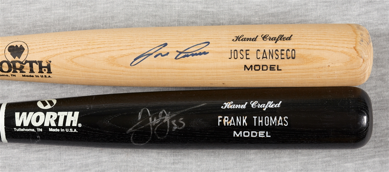 Frank Thomas & Jose Canseco Signed Bats (2) (JSA)