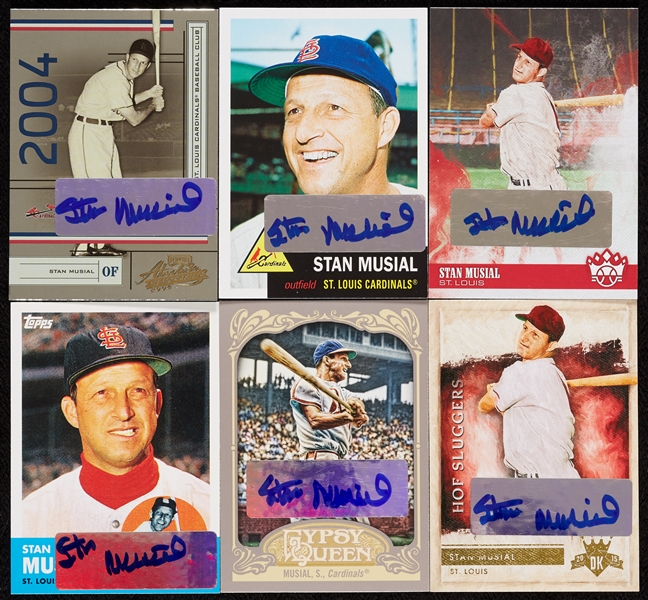 Stan Musial Signed Card Group (6)