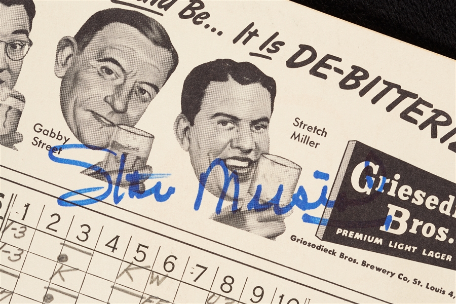 Stan Musial Signed Program Pair with 1950 Scorecard (8)