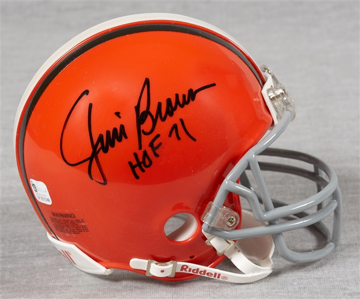 Jim Brown Signed Browns Mini-Helmet (BAS)