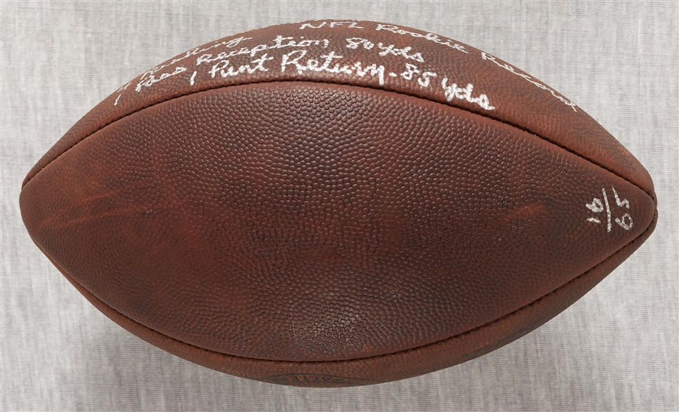 Gale Sayers Signed Football with Multiple Inscriptions (BAS)
