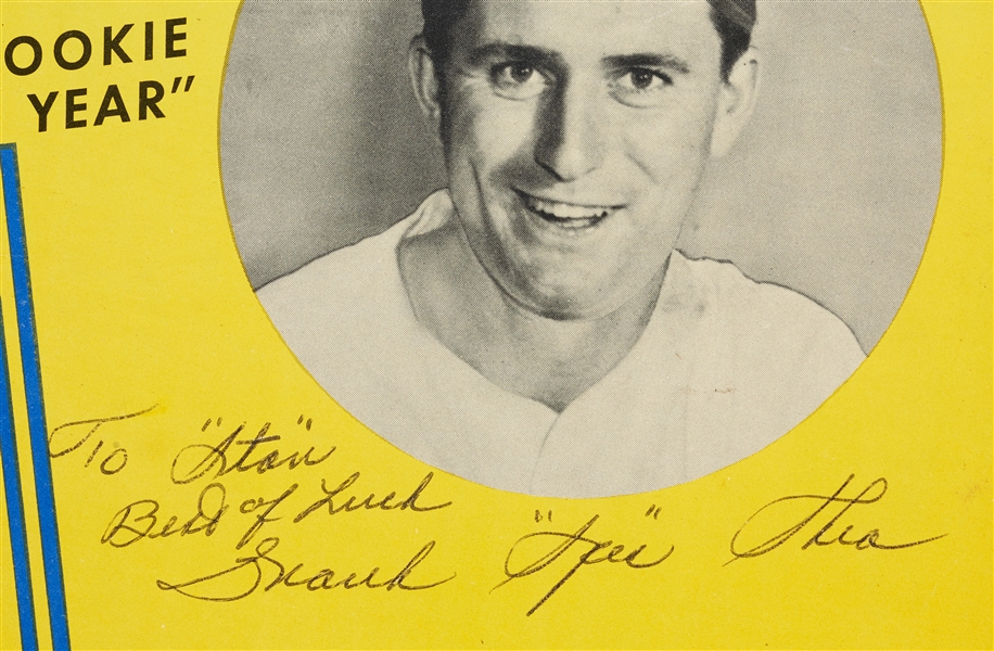 Frank Spec Shea Signed 1947 Player Contract & Hull's Beer Broadside (2)