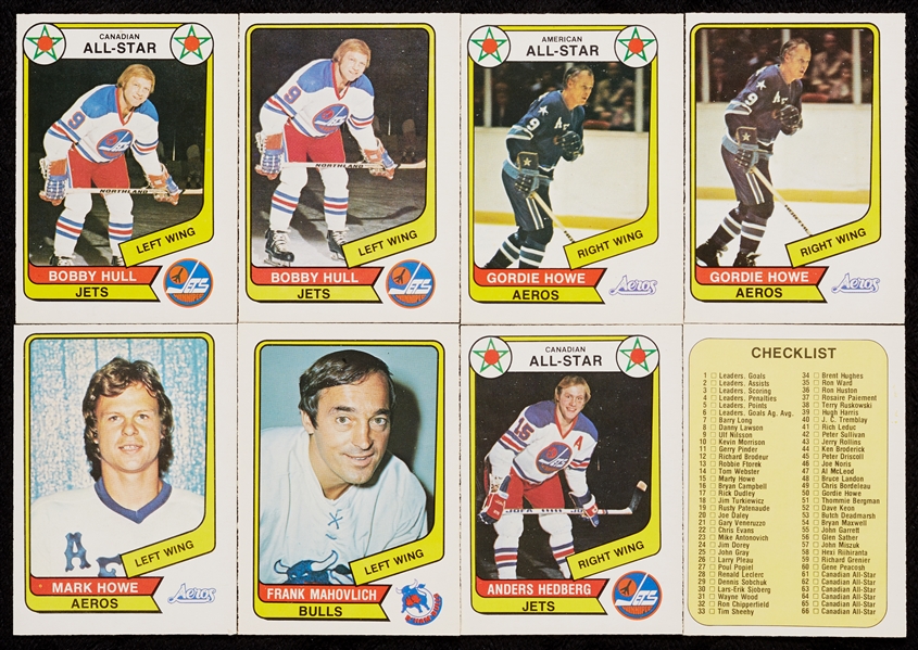 1976 and 1977 O-Pee-Chee WHA Hockey Complete Sets (198)