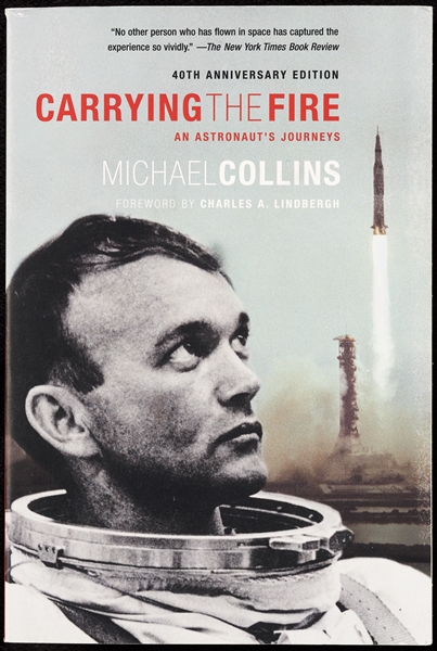 Michael Collins Signed Carrying the Fire Book (BAS)