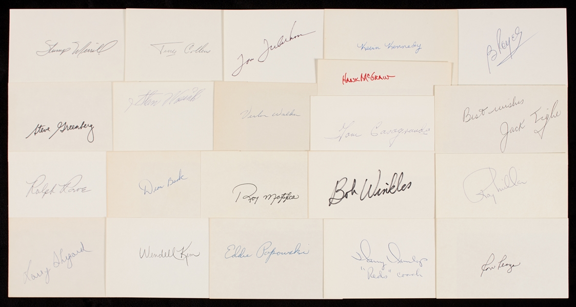 Minor Leaguers Signed Index Card Collection (916)