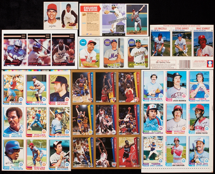 Huge Lot of 1980s Baseball Panels on Boxes, Premiums, Uncut Sheet Sections, Inserts (236)