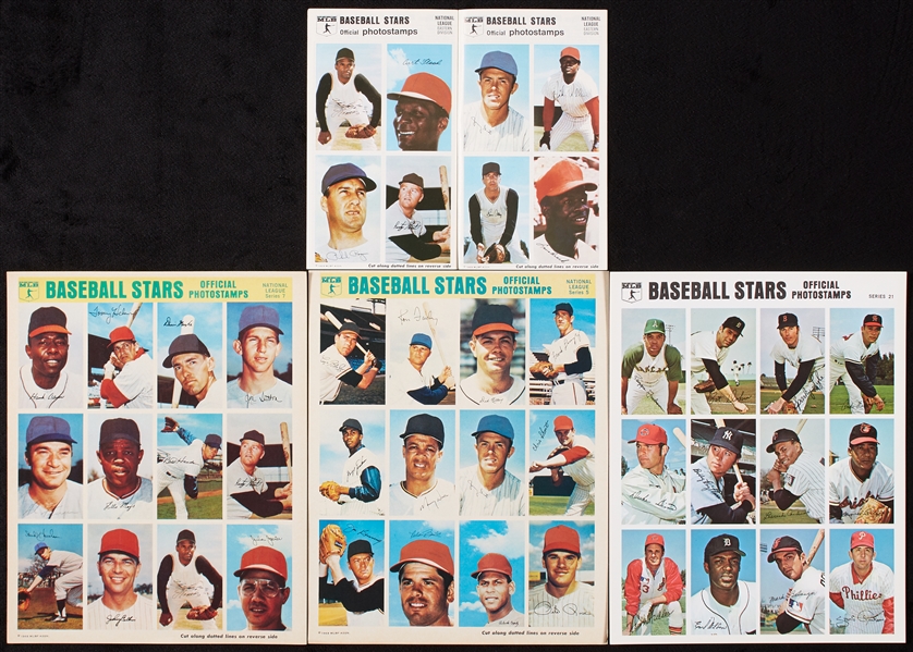 Massive Hoard of 1969 MLBPA Photostamps Uncirculated Sheets, Booklets (578)
