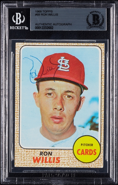 Ron Willis Signed 1968 Topps No. 68 (BAS)