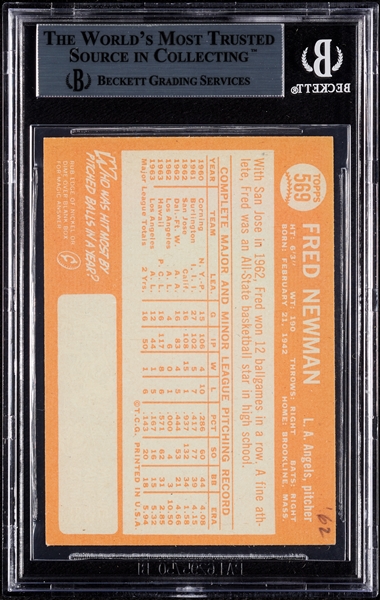 Fred Newman Signed 1964 Topps No. 569 (BAS)