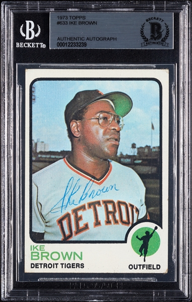Ike Brown Signed 1973 Topps No. 633 (BAS)