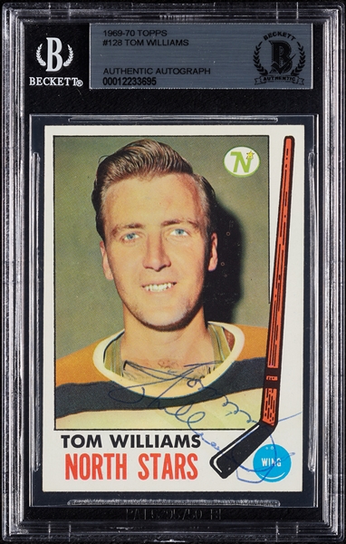 Tom Williams Signed 1969 Topps No. 128 (BAS)