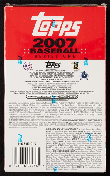 2007 Topps Wal-Mart Series 1 Baseball Bonus Boxes Group (10)