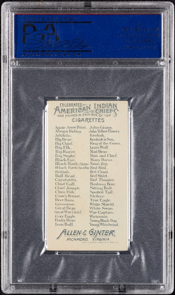 1888 N2 Allen & Ginter Grey Eagle PSA 6