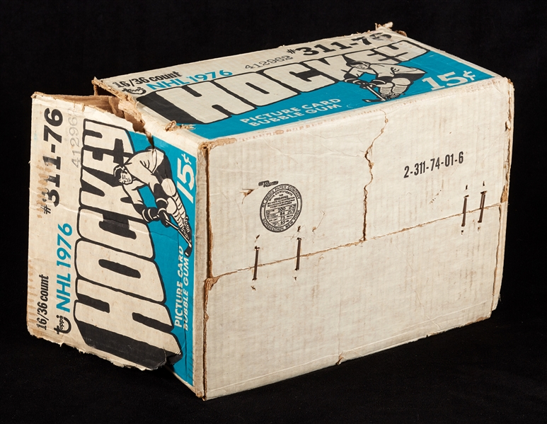 1976-77 Topps Hockey Wax Box Empty Case