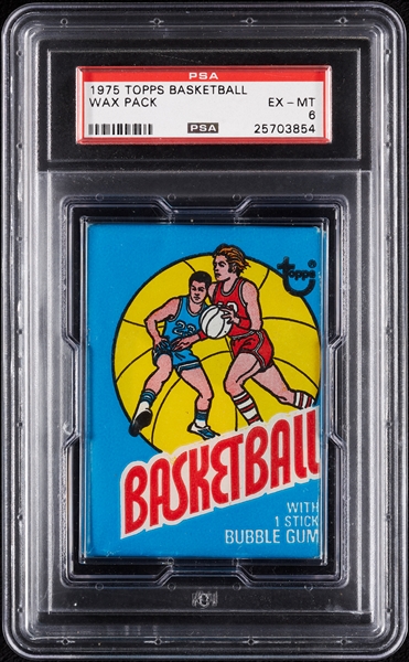 1975 Topps Basketball Wax Pack (Graded PSA 6)