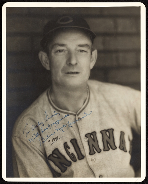 Bill McKechnie Signed 8x10 George Burke Photo (1941) (BAS)