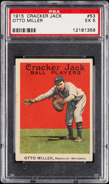 1915 Cracker Jack Otto Miller No. 5 PSA 5