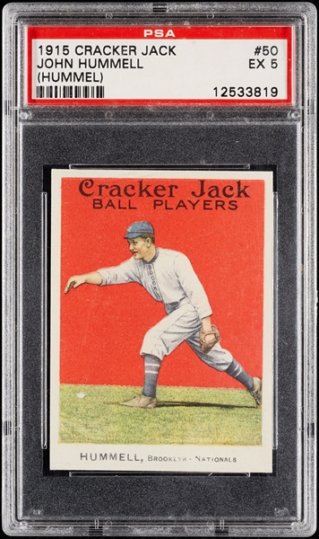 1915 Cracker Jack John Hummel No. 50 PSA 5