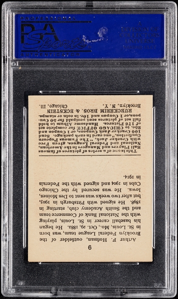 1915 Cracker Jack Artie Hofman No. 9 PSA 6