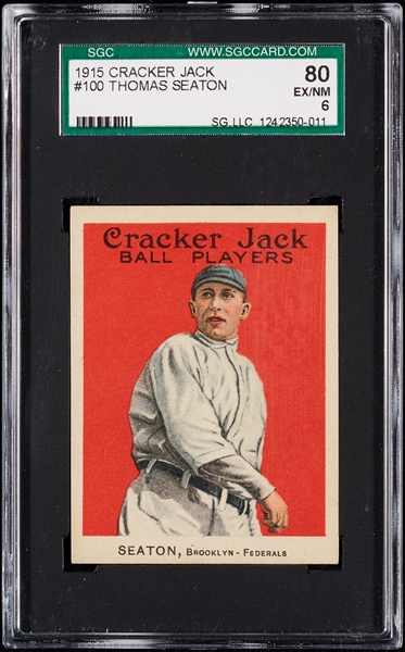 1915 Cracker Jack Thomas Seaton No. 100 SGC 6