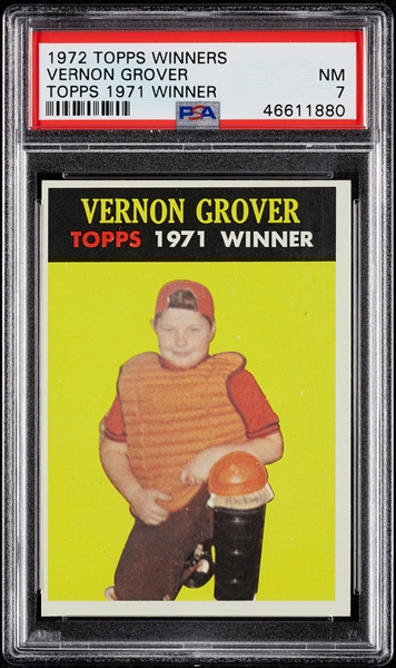 1972 Topps 1971 Winners Vernon Grover PSA 7