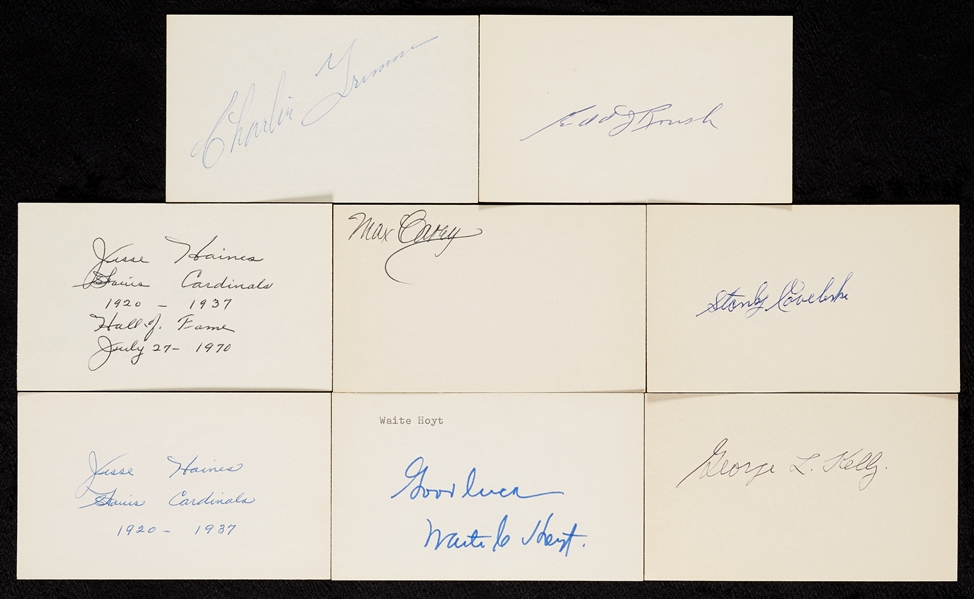 1910-1919 Signed Index Card Collection (400)