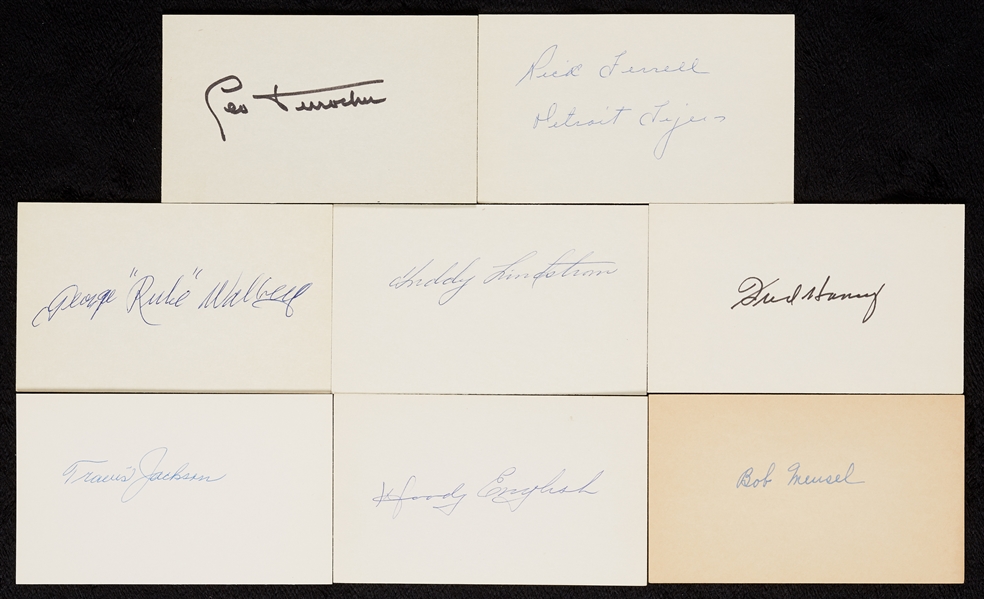 1920-1929 Signed Index Card Collection (525)