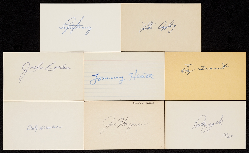 1930-1939 Signed Index Card Collection (725)