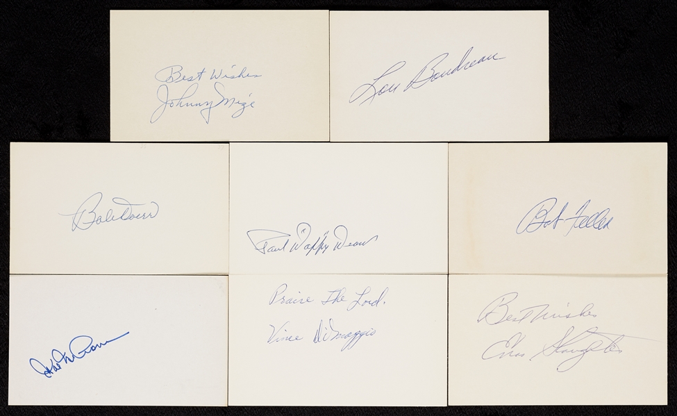 1930-1939 Signed Index Card Collection (725)