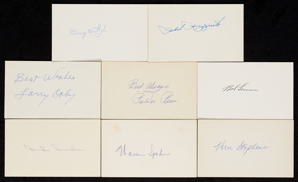 1940-1949 Signed Index Card Collection (765)