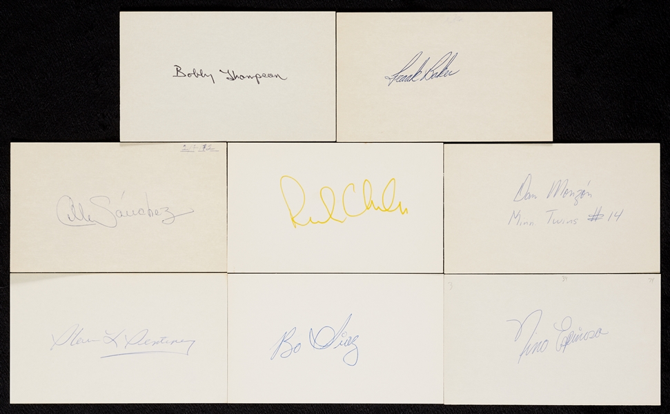 1970-1987 Signed Index Card Collection (800)