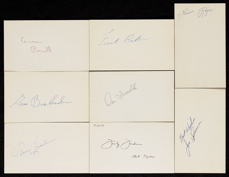1960-1969 Signed Index Card Collection (740)