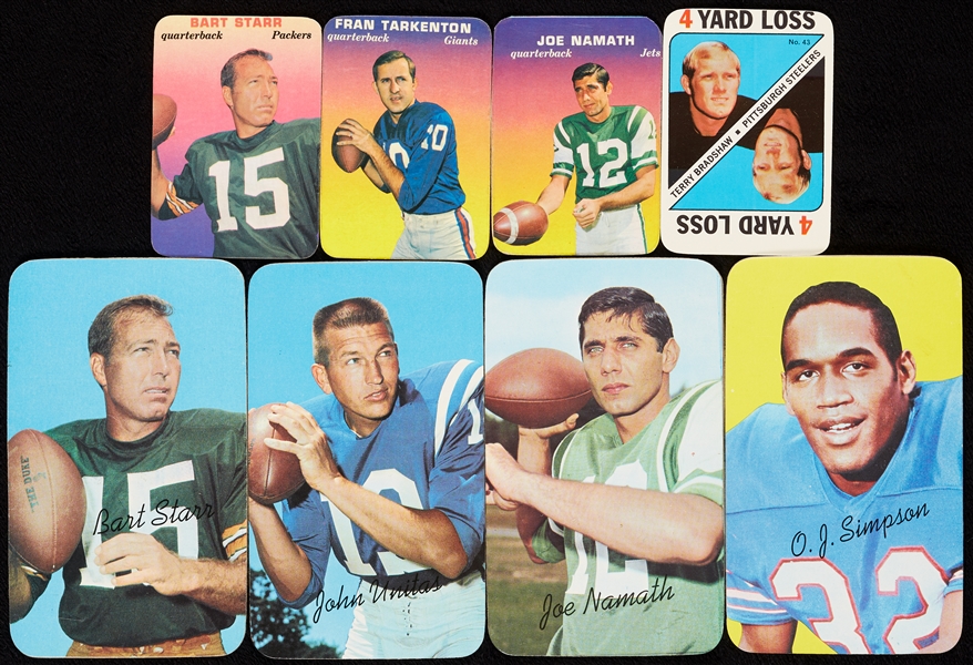 Huge Array 1968-72 Topps Football Inserts, Supers and Kellogg’s Sets (8)