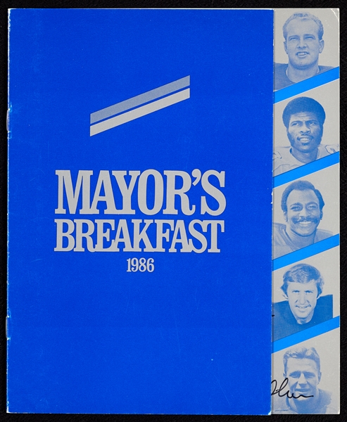 1986 NFL HOF Class Signed Mayor's Breakfast Program with Hornung, Walker (5) (BAS)