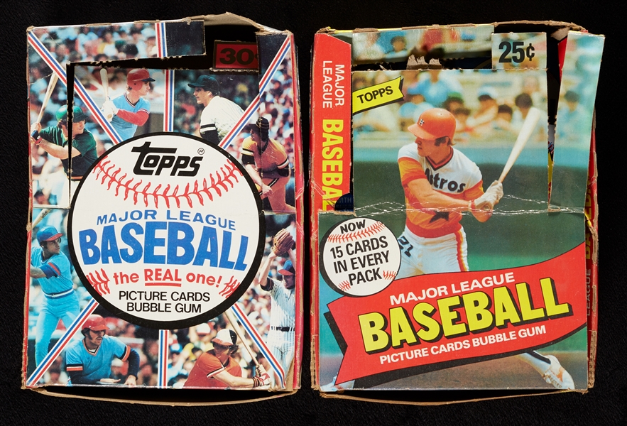 1980 Topps Baseball Wax Pack Group (6) with Display Box