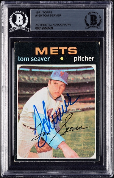 Tom Seaver Signed 1971 Topps No. 160 (BAS)