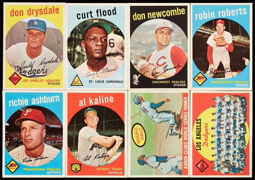 1959 Topps Baseball High-Grade Partial Set, With HOFers, 10 Slabbed (311)