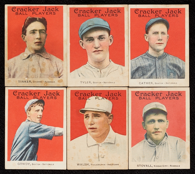 1915 Cracker Jack Group With Tinker (6)
