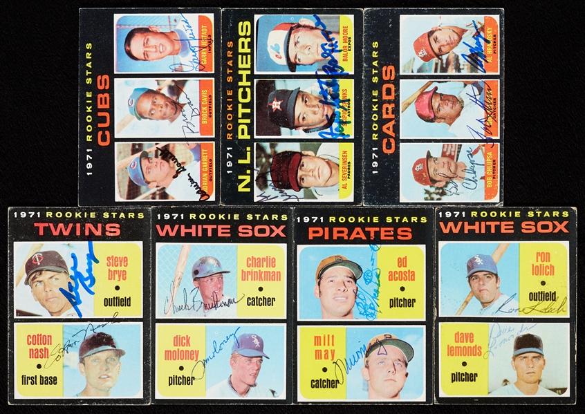 Signed 1971 Topps Rookies Complete Signed Group (15)