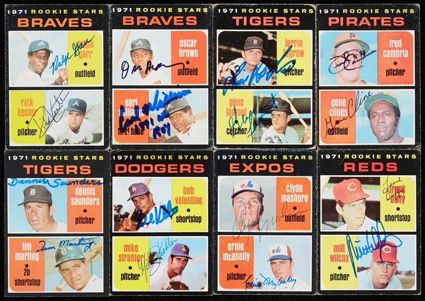 Signed 1971 Topps Rookies Complete Signed Group (15)