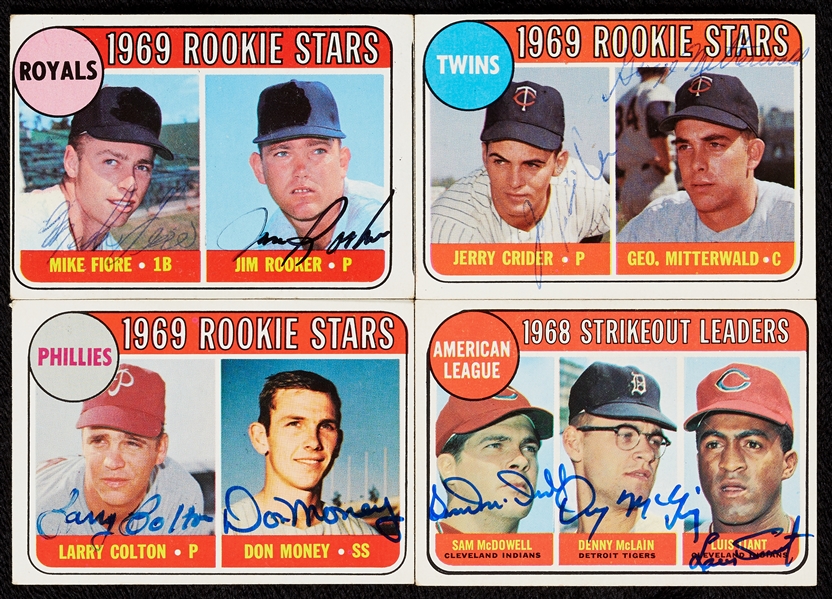 Signed 1969 Topps Baseball Card Group (225)