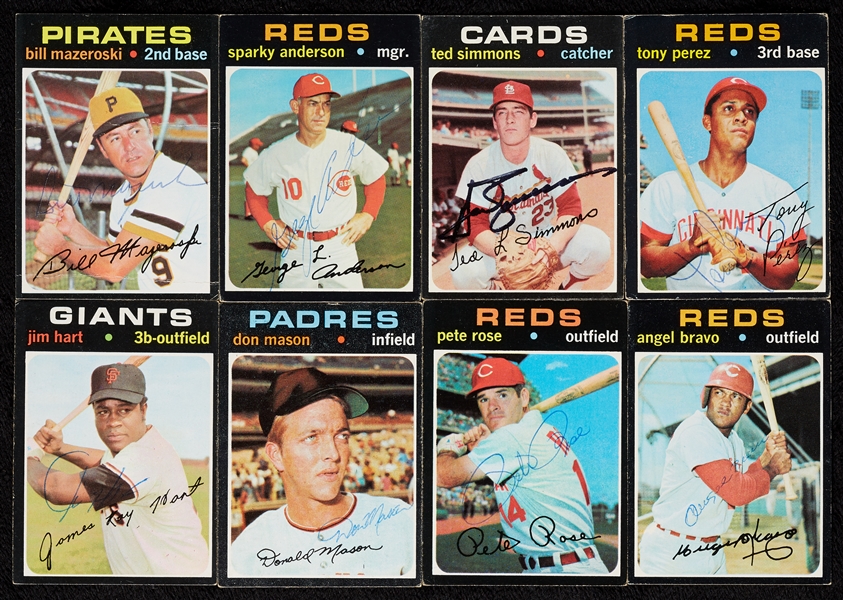 Signed 1971 Topps Baseball Card Group (190)