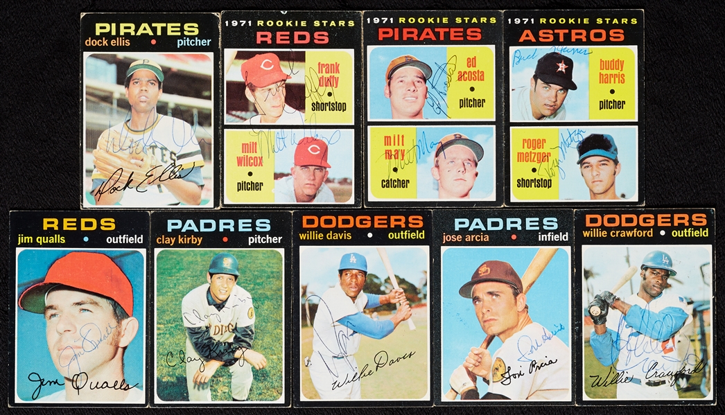 Signed 1971 Topps Baseball Card Group (190)