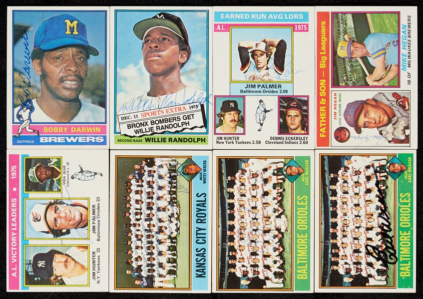 Signed 1976 Topps Baseball Card Group (479)