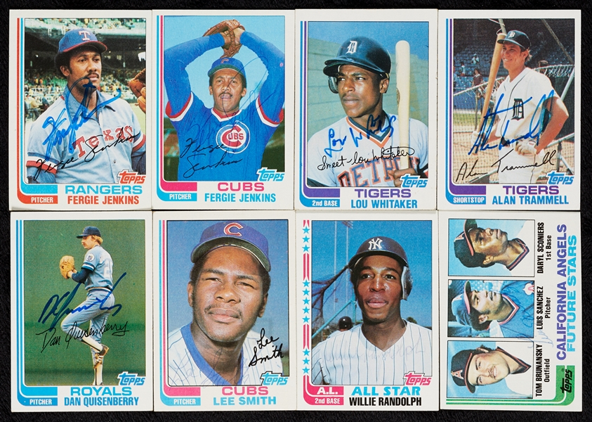 Signed 1982 Topps Baseball Card Group (528)