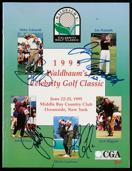 Schmidt, Elway, Namath, Lemieux & Others Signed 1995 Celebrity Golf Classic Program