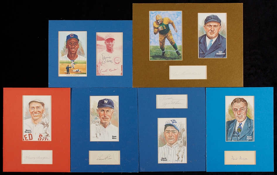 Signed & Matted Autograph Display Collection with Dizzy Dean (54)
