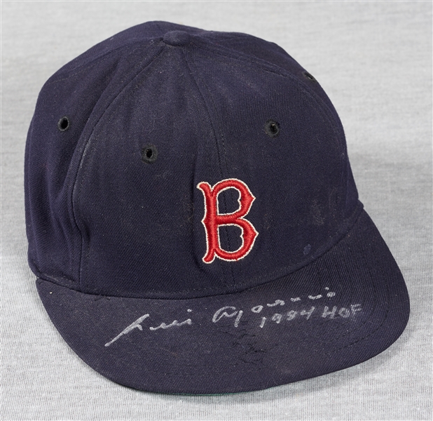 Luis Aparicio Circa 1971 Boston Red Sox Game-Used & Signed Cap (BAS) (PSA/DNA)