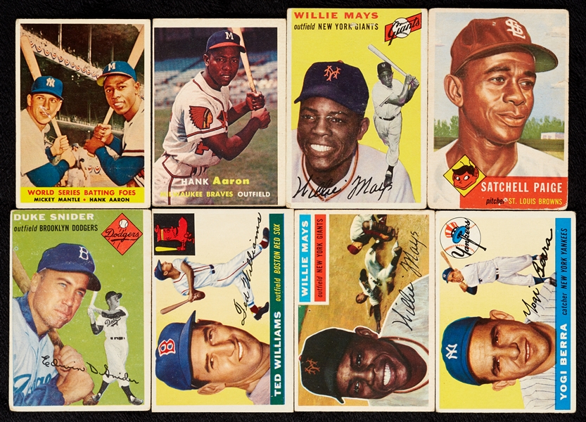 1951-59 Topps Hall of Famers Group With Williams, Mays, Aaron (30)