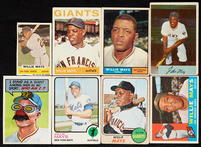 1954-73 Bowman and Topps Willie Mays Card Group (12)